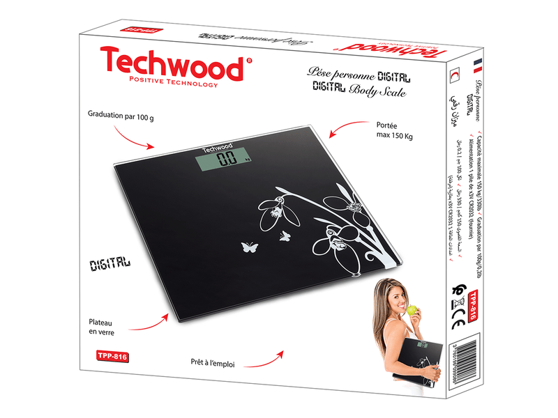 Pèse Bagage Digital Techwood TPV-50 - Balance Voyage 50kg Précise