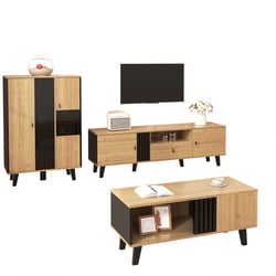 Armoire Amana 180cm Effet Chêne Avec Cannage Rotin - 1 Porte Et 4 étagères - Pour Chambre Adulte Ou Enfant
