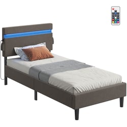 Canapé-lit 1 Personne 90x190 Cm Avec Rangement - Cadre Métal Robuste, Espace 32 Cm Sous Lit - Noir - 9