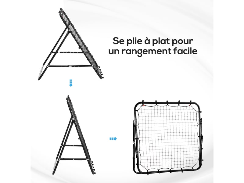 Filet Pitch Back Réglable - Entraîneur De Rebond Pour Baseball Et Softball - Rouge, HDPE
