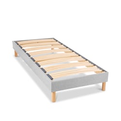 Sommier à Lattes PEGANE 90x190cm - 20 Lattes En Bois - Structure Métal Renforcée - Compatible Avec Tous Les Matelas - Fabriqué En France