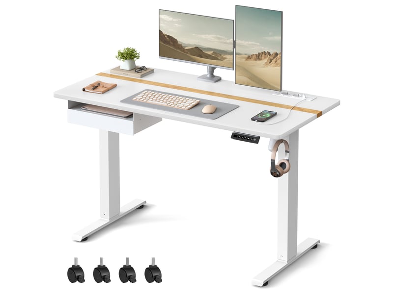 Bureau électrique Réglable En Hauteur 120x60cm - Mémoire 3 Positions, Moteur Silencieux - Pour Position Assise/debout - 3