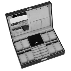 12 Boîtes à Bijoux Transparentes Avec Couvercle Verre - 3x3x0,5 Cm - Rangement Pierres, Diamants - 8