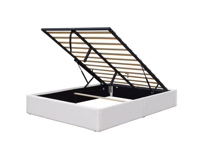 Lit Coffre Nuits D'or Loris Noir 120x190cm - Sommier 12 Lattes Avec Rangement Intégré