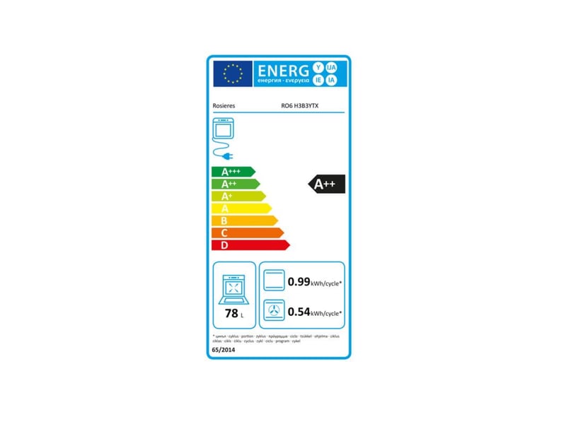 Four Encastrable Candy CA6 N3B1YTX - 78L, Acier Inox, WiFi, Pyrolyse, Noir - Cuisinez Sans Préchauffage !