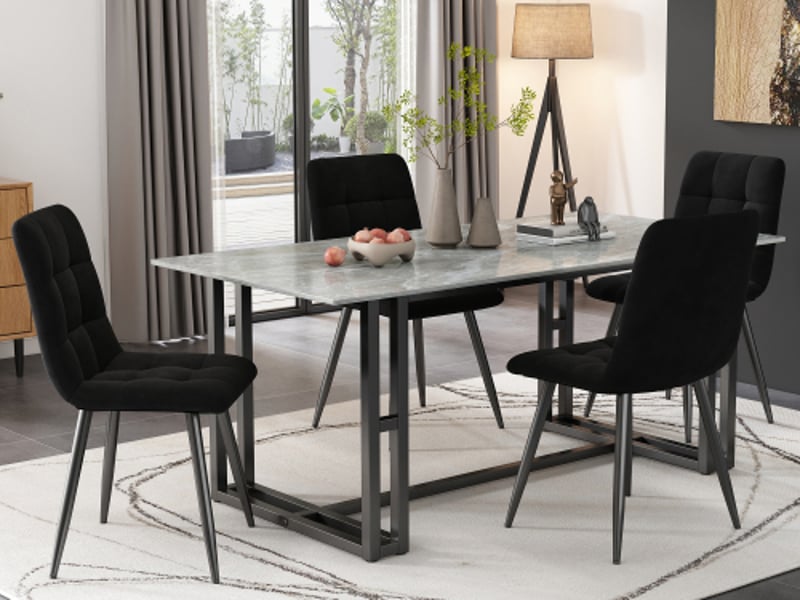 Lot De 4 Chaises Visiteur Empilables Ken - Confortables, Dossier Rembourré, Pieds Métal