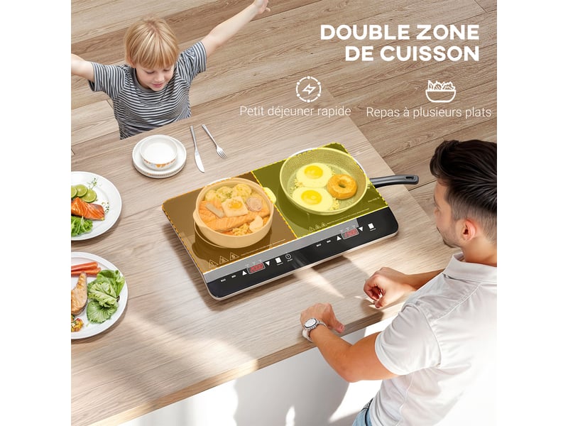 Cuisinière À Induction Portable Électrique Plaque De Cuisson Plaque Chaude Affichage Numérique