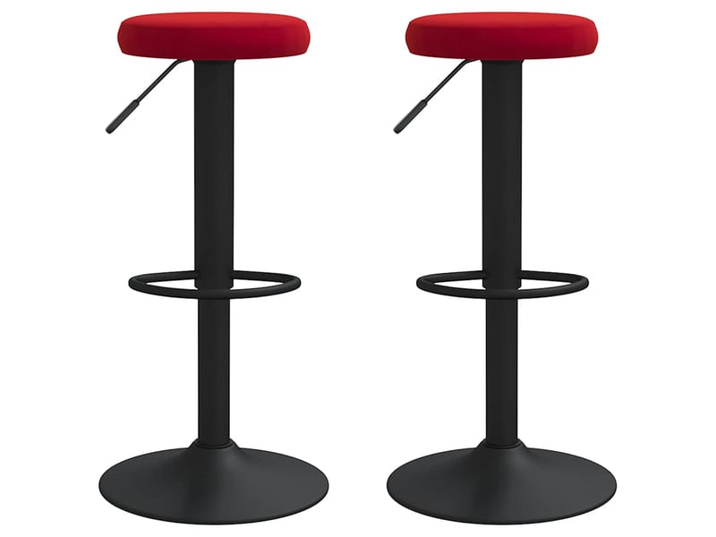 Lot De 2 Tabourets De Bar VidaXL En Similicuir Rouge Bordeaux - Neufs Sous Emballage