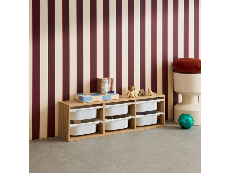 The Living Store Armoire de rangement pour enfants avec 6 cubes Rose PP