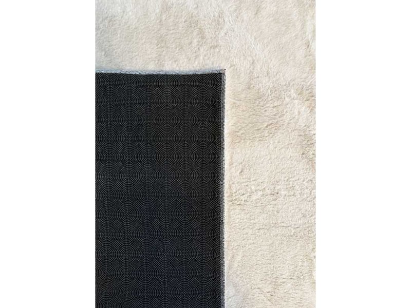 Tapis Rond Imitation Fourrure Qiyano - 120 Cm - Beige - Poils Longs 22 Mm, Doux Et Moelleux - Pour Salon, Chambre, Chambre D'enfant