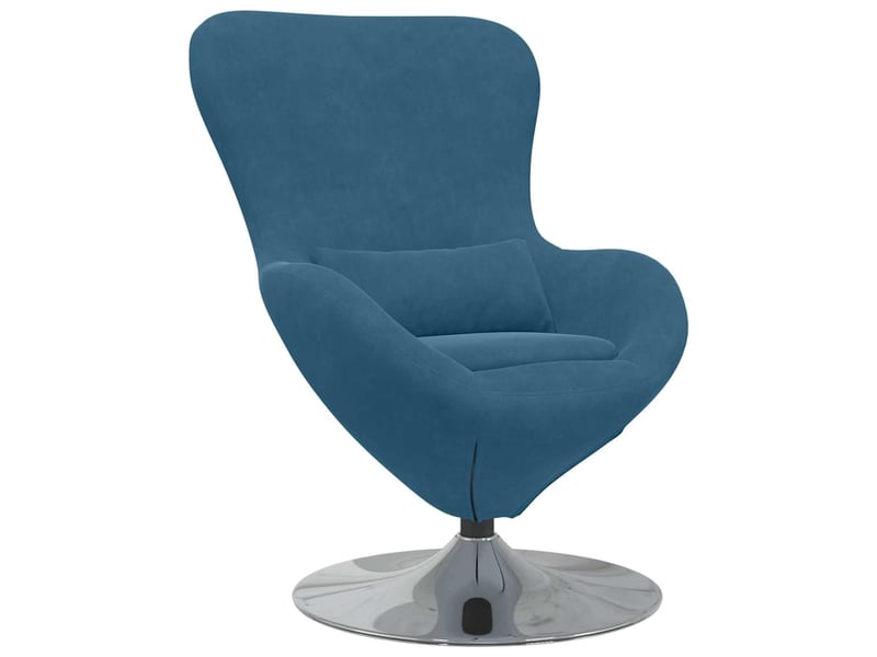 Fauteuil Œuf Gris Clair VidaXL 63x73x90cm - Chaise Pivotante Moderne Tissu - Mobilier Salon Confort Luxe
