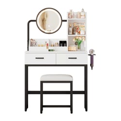 Selsey evo - coiffeuse - 110 cm - avec tiroirs - suspendu - noir ...