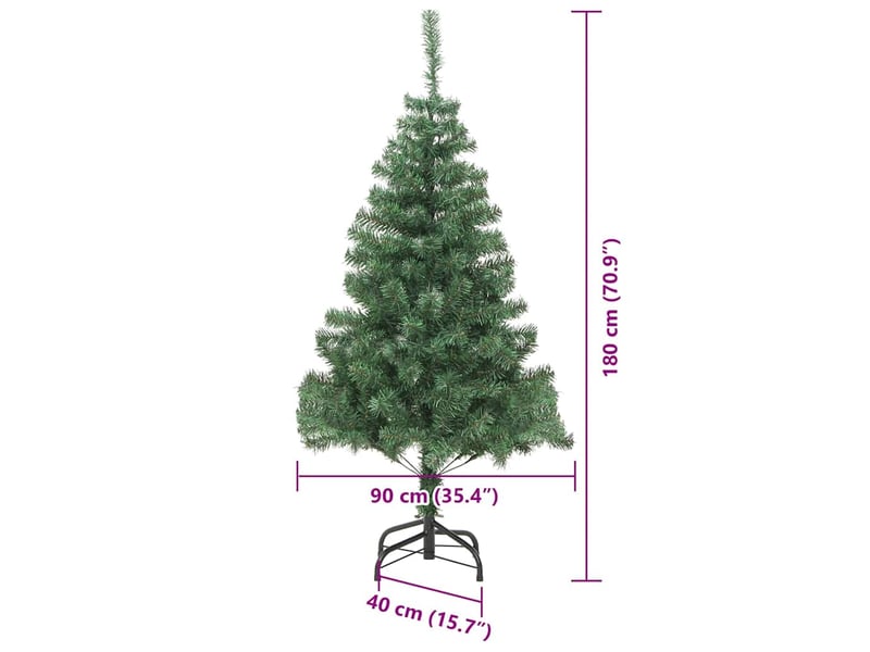 Sapin de Noël avec 300 LED avec support Vert 180 cm PE vidaXL | Leroy Sapin de Noël avec 300 LED avec support Vert 180 cm PE vidaXL | Leroy