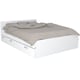 Lit LOFT 140x190 2 chevets sommier tête de lit / Blanc