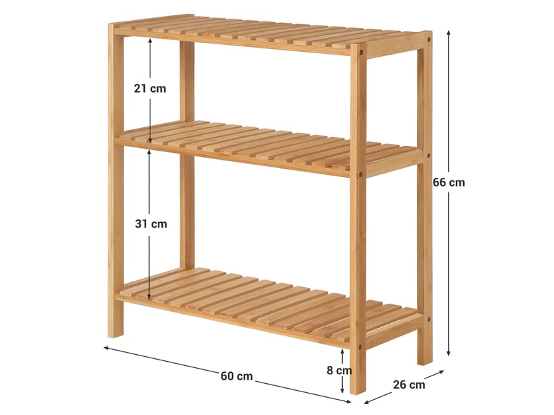 Étagère Salle de Bain 6 Niveaux,VEVOR Rangement Présentoir,Support Plantes Autonome,Étagère Bambou Rectangulaire Multifonction,Cuisine Maison | Leroy Merlin