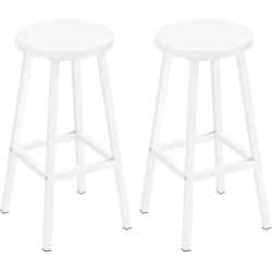 Tabouret De Bureau Pivotant WOLTU - Dossier Velours, Réglable 43.5-55cm | Crème Blanc, 120kg Max